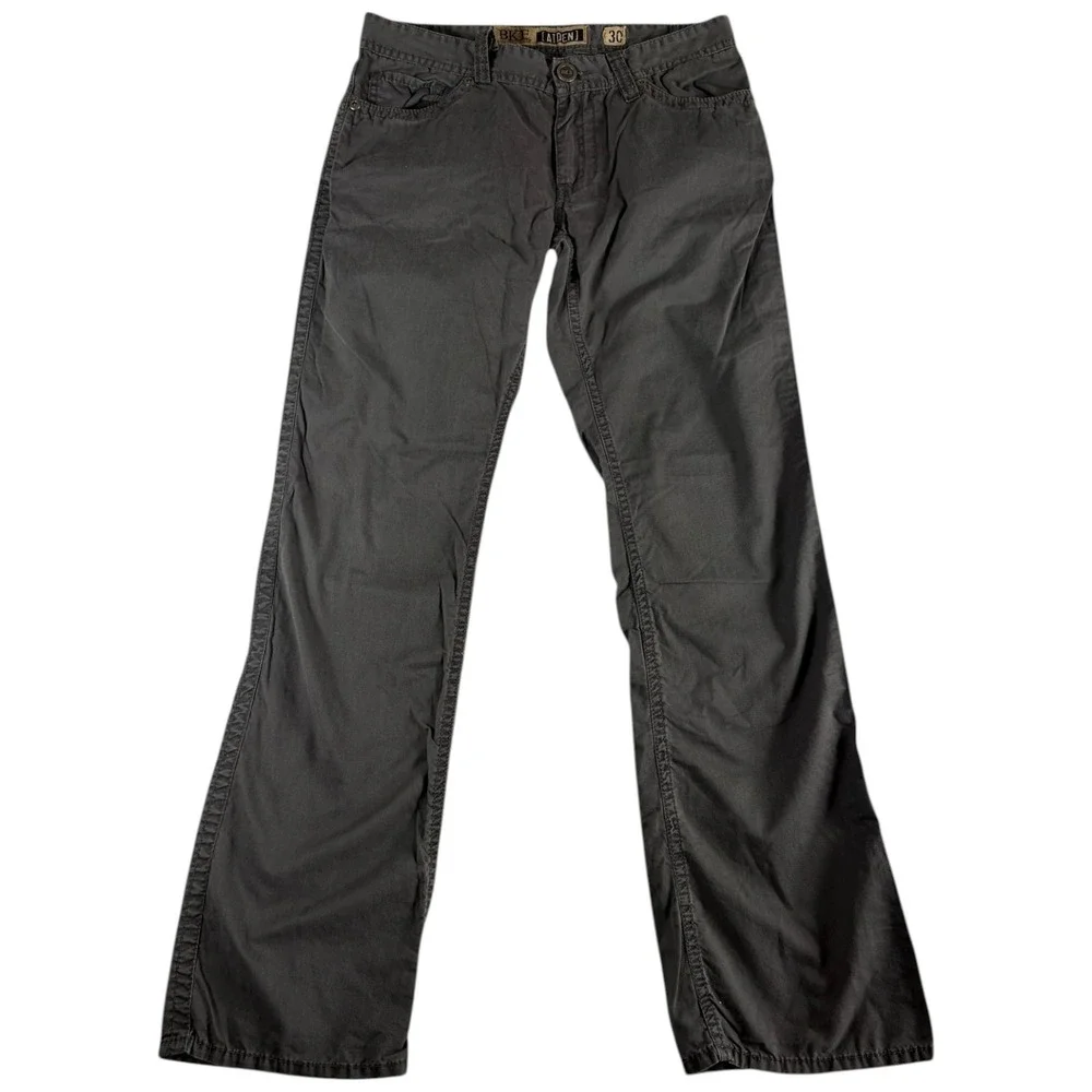 Buckle BKE Aiden Authentic Bootcut Pants Mens 30 Gray‎ Cotton Stretch Slim Fit
